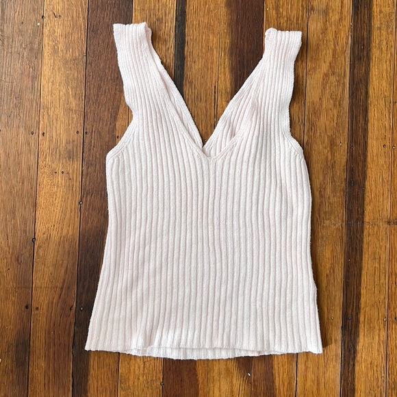 Pink Cotton Ribbed Tank - Picture 1 of 2